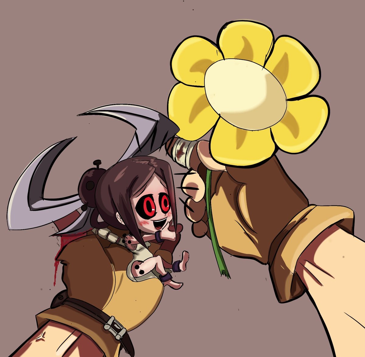 A flower for another flower. Ouch
#skullgirls