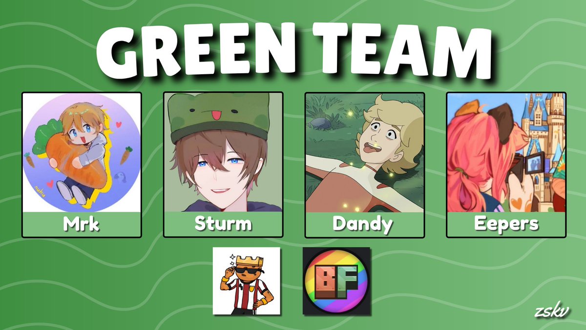 Bayern Game Nights (@bayerngames) on Twitter photo Annoucing The Green Team
<a href="/Mrkvaman/">Mrkvaman</a> <a href="/StormVleugels/">sturmcheese</a> <a href="/xdandyy_/">xdandyy</a> <a href="/eepers__/">eep๐๏ธ๐ | emergency comms open</a> Annoucing The Green Team
<a href="/Mrkvaman/">Mrkvaman</a> <a href="/StormVleugels/">sturmcheese</a> <a href="/xdandyy_/">xdandyy</a> <a href="/eepers__/">eep๐๏ธ๐ | emergency comms open</a>