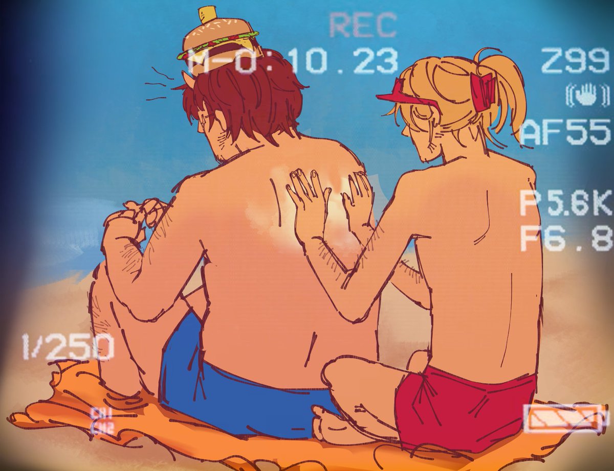 babyhimejoshi's tweet image. family beach day ☀️⛱️ #pizzaburger #007n7 #elliot #c00lkidd #forsaken