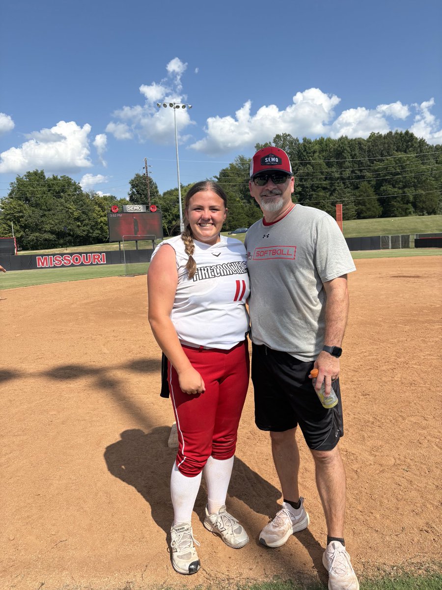 Rexie Crane (@rexiecrane) on Twitter photo Today was another opportunity to get better! A big thank you to <a href="/SEMOsoftball/">SEMO Softball</a> for a great camp! I had a blast and got in lots of great reps today!
<a href="/semoCoachJones/">Coach Jones</a> <a href="/coachwallensemo/">Bryan Wallen</a> <a href="/CoachRedburn/">Mark Redburn</a> <a href="/FCARCorbitt/">Firecrackers Corbitt 27/28</a> <a href="/FirecrackersAR/">Firecrackers Arkansas</a> <a href="/mayliebpitching/">Maylie Corbitt- Pitching Instructor</a> <a href="/FootDoctor_Esia/">Esia Rivera</a> Today was another opportunity to get better! A big thank you to <a href="/SEMOsoftball/">SEMO Softball</a> for a great camp! I had a blast and got in lots of great reps today!
<a href="/semoCoachJones/">Coach Jones</a> <a href="/coachwallensemo/">Bryan Wallen</a> <a href="/CoachRedburn/">Mark Redburn</a> <a href="/FCARCorbitt/">Firecrackers Corbitt 27/28</a> <a href="/FirecrackersAR/">Firecrackers Arkansas</a> <a href="/mayliebpitching/">Maylie Corbitt- Pitching Instructor</a> <a href="/FootDoctor_Esia/">Esia Rivera</a>