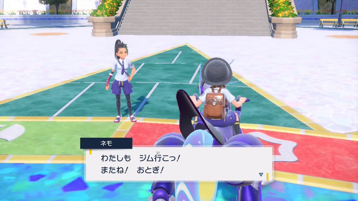 mar0ta's tweet photo. ペパーとネモを（おそらく）扉の前で待たせたままキタカミ直行
最高におもしれー女の魅力には抗えないよな https://t.co/9ivwcY4XR6