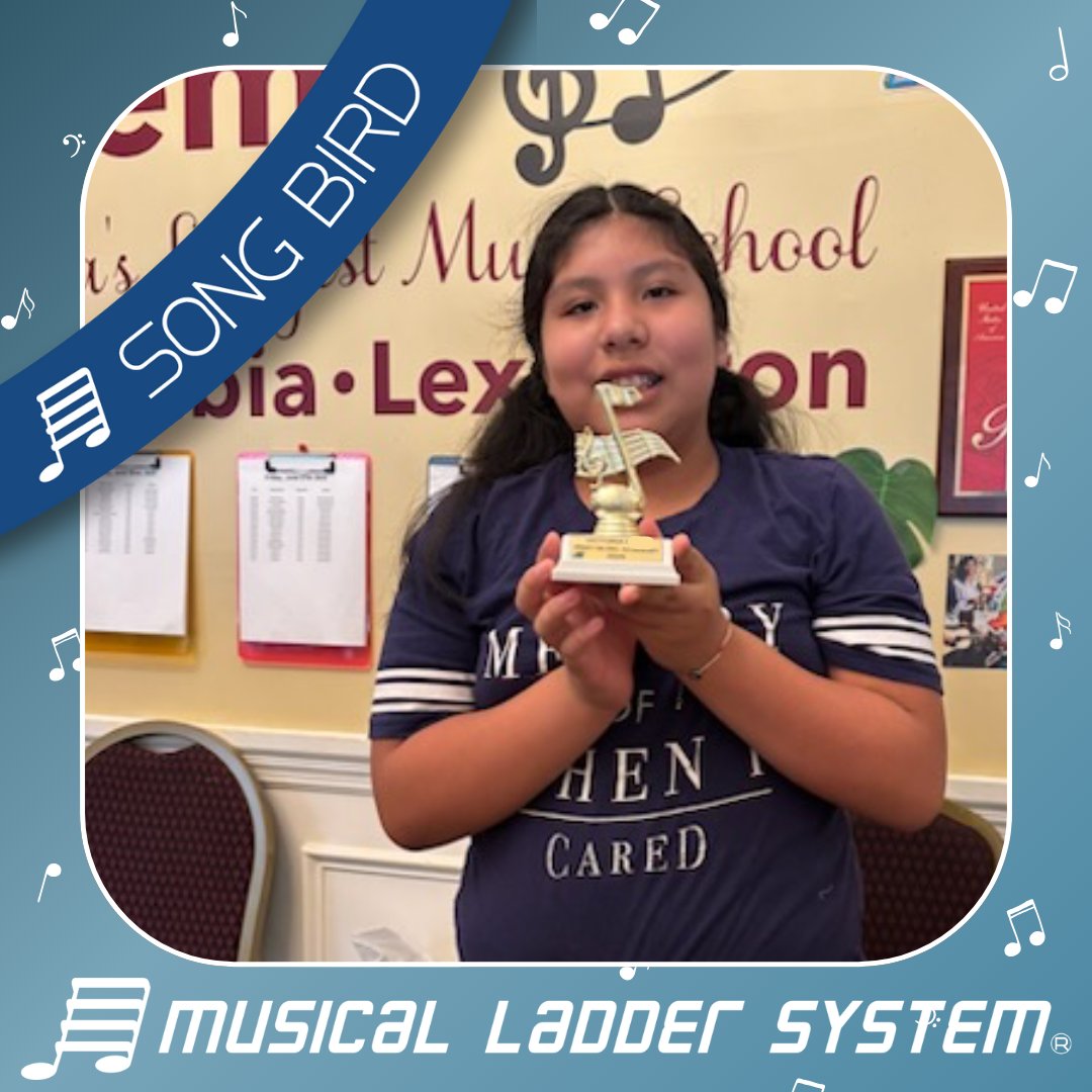 ColaArtsAcademy's tweet image. Congratulations to Victoria for earning her Song Bird Trophy!

#musicalladdersystem