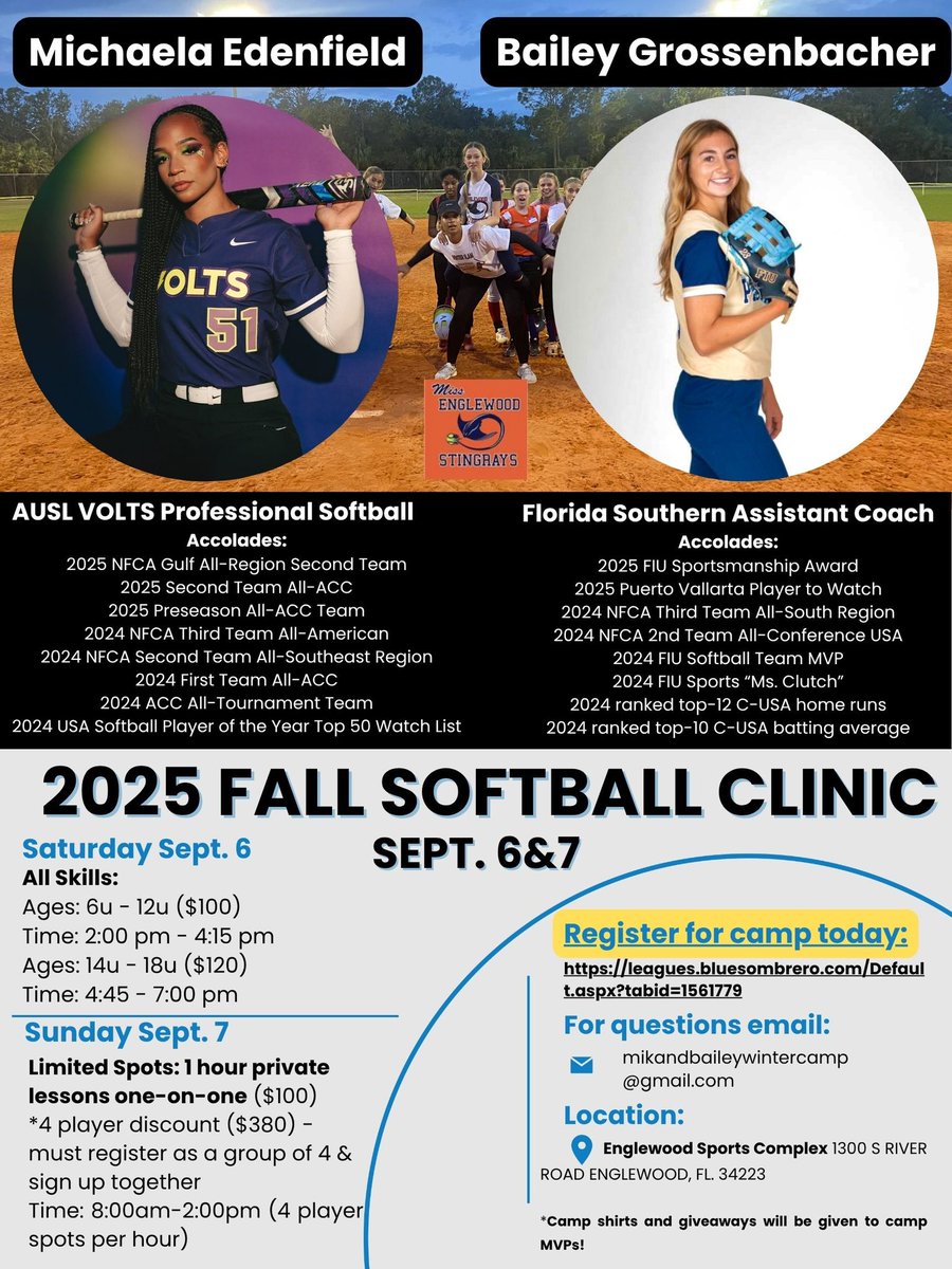 This was probably one of my best experiences as a young girl trying to get to the next level.  <a href="/mje_51/">Michaela Edenfield</a> and <a href="/FIUSoftball/">FIU Softball</a> Bailey were amazing to learn from.   If you get the chance make the most of this opportunity. <a href="/MSPtakeover/">Minority Softball Prospects</a> <a href="/SoftballDown/">Down South Softball</a>