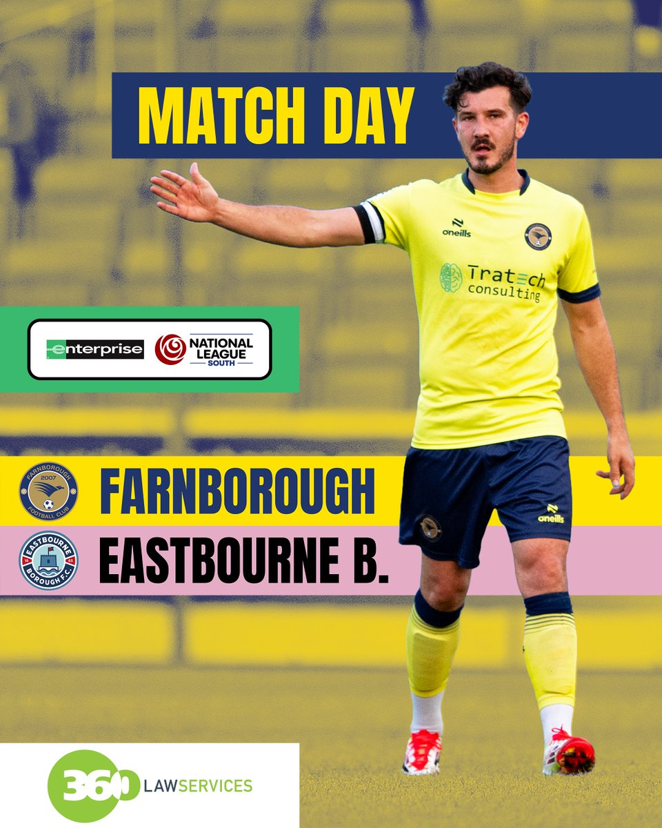 Match Day #1 🟡🔵

🆚 Eastbourne Borough
🕒 3pm
🏆 Enterprise National League South
🏟️ Saunders Transport Community Stadium

🎟️ farnboroughfc.co.uk/tickets