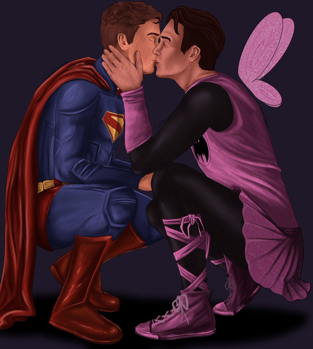 idk what to caption this,, anyways corensupes!buck and legobatman!eddie 

#superbat #buddie #911onABC #911twt