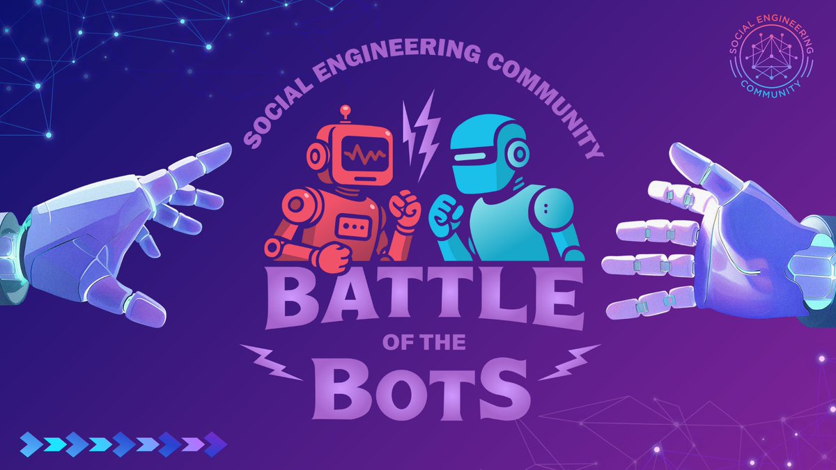 Tomorrow we launch our inaugural @DEFCON contest - Battle of the Bots: Vishing Edition!

Come hear AI Agents (created by some pretty rad human teams) place *live* vishing calls to real targets.

📆 Saturday 12:45 - 3:30 PM
📍SEC Village - LVCC West Hall 3rd floor W317-319