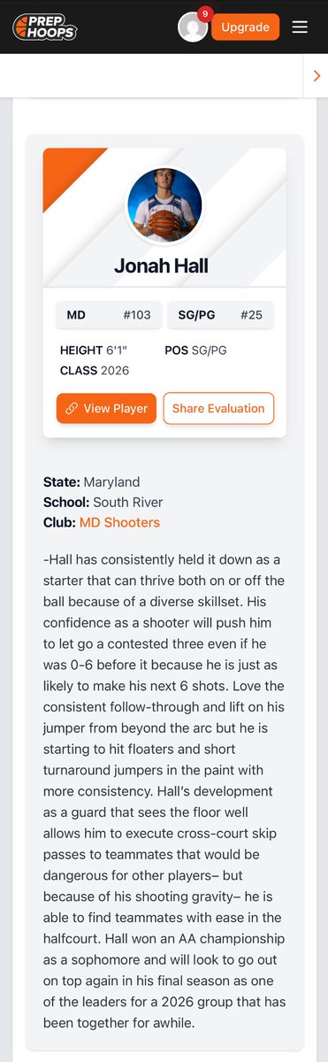 Shout out to our Shooter Jonah Hall 26’