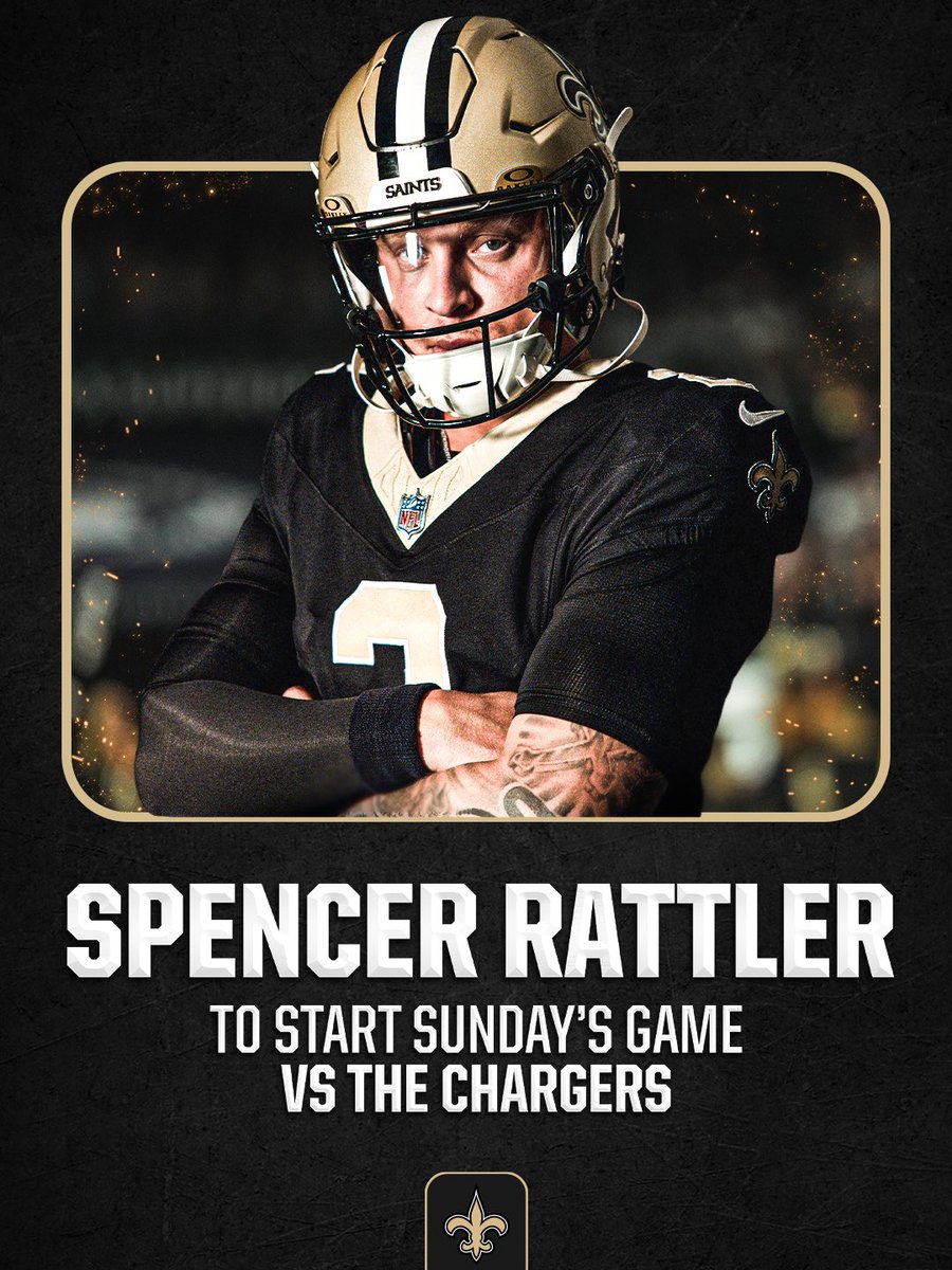 Spencer Rattler will start Sunday vs the Chargers, Kellen Moore announced after practice today 

#Saints