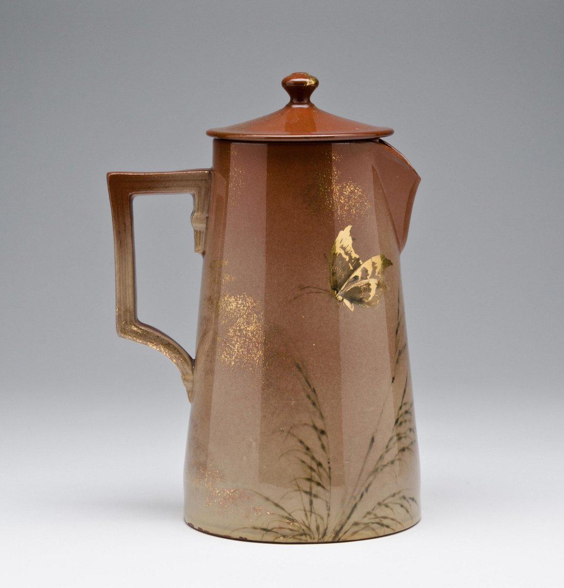 Coffeepot by Rookwood Pottery, Cincinnati, 1885. Philadelphia Museum of Art.