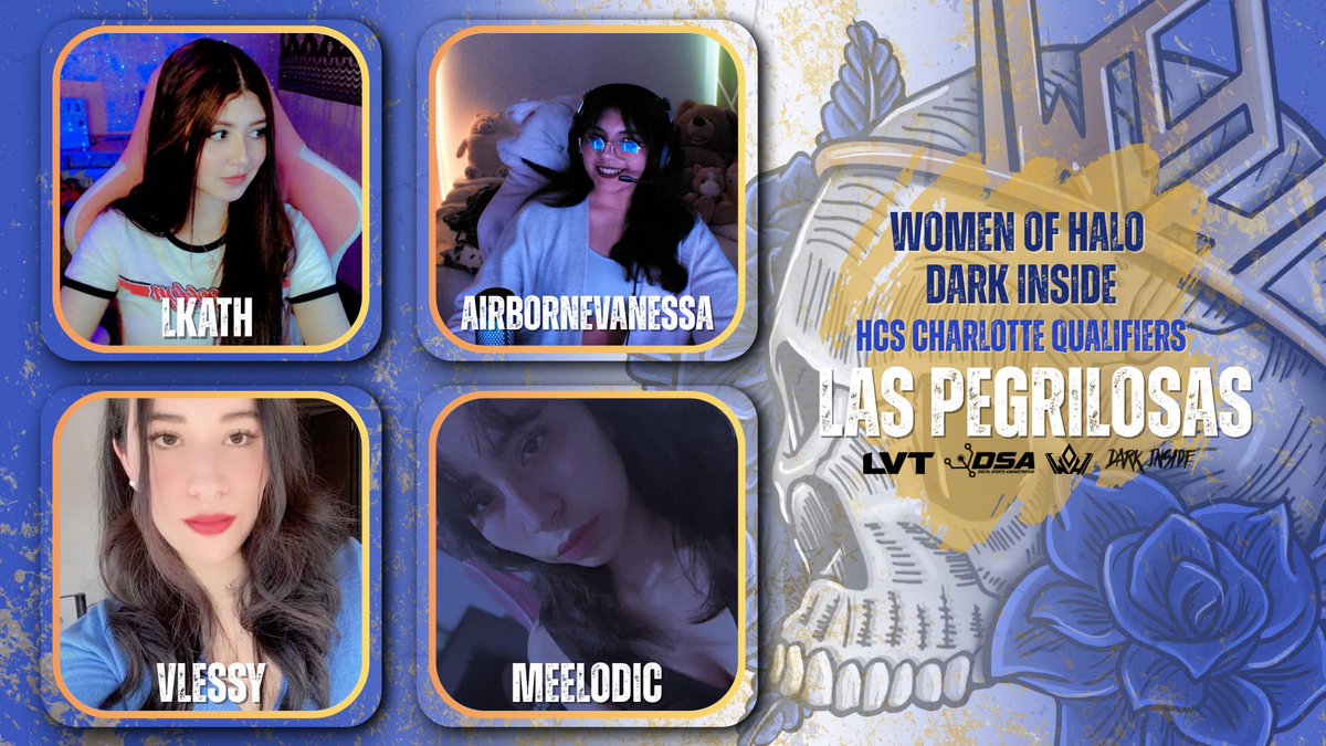 WoH x @DarkInsideGG  HCS Charlotte Major Qualifiers presented by <a href="/TheDSAGroup/">DSA</a> 

Las Pegrilosas
<a href="/Mikathsa/">Kath</a> 
<a href="/AirborneVanessa/">👻🎃AirborneVanessa🎃👻</a> 
<a href="/vlessy_/">Vlessy 🤍</a> 
<a href="/meelodic_/">Caro</a> 

Broadcast by: <a href="/LVTHalo/">LVT Halo</a>