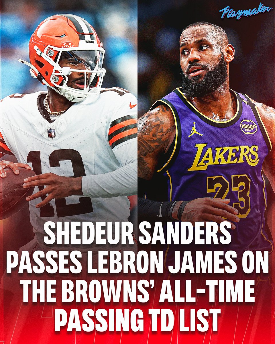 Shedeur Sanders already passed LeBron in career TD passes… greatness runs in the family 🐐🏈😂