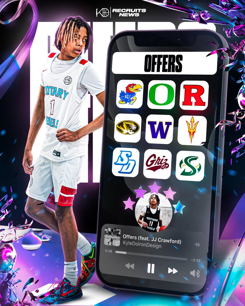 JJ1Crawford's tweet image. Blessed to have 9 D1 offers as of right now🙏🏽 #justgettingstarted