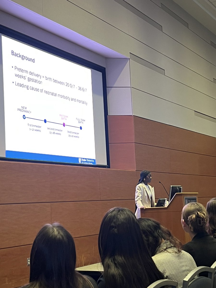 A full year of research culminated in today’s <a href="/DukeMedSchool/">Duke University School of Medicine</a> Student Research Symposium 🔬👩🏾‍🔬📑

Grateful to give a platform presentation among such talented peers — &amp; honored to receive the 2025 Vice Dean Award for Outstanding Medical Student Research. Thank you, Duke!
