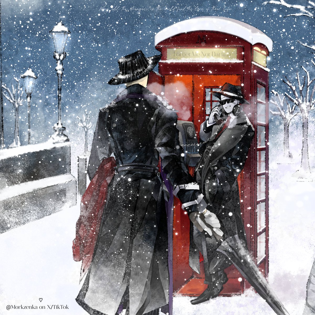 r0x1f3r's tweet photo. Oh I thought someone said that no stranger picks each other up like this~

Yes, and you won't find another stranger in the world who would pick up "someone's" phone call at 2am and still come here for you .
#doublefedora #mafiosochance #forsakenfanart #forsakenroblox https://t.co/FvPSR1rHhB