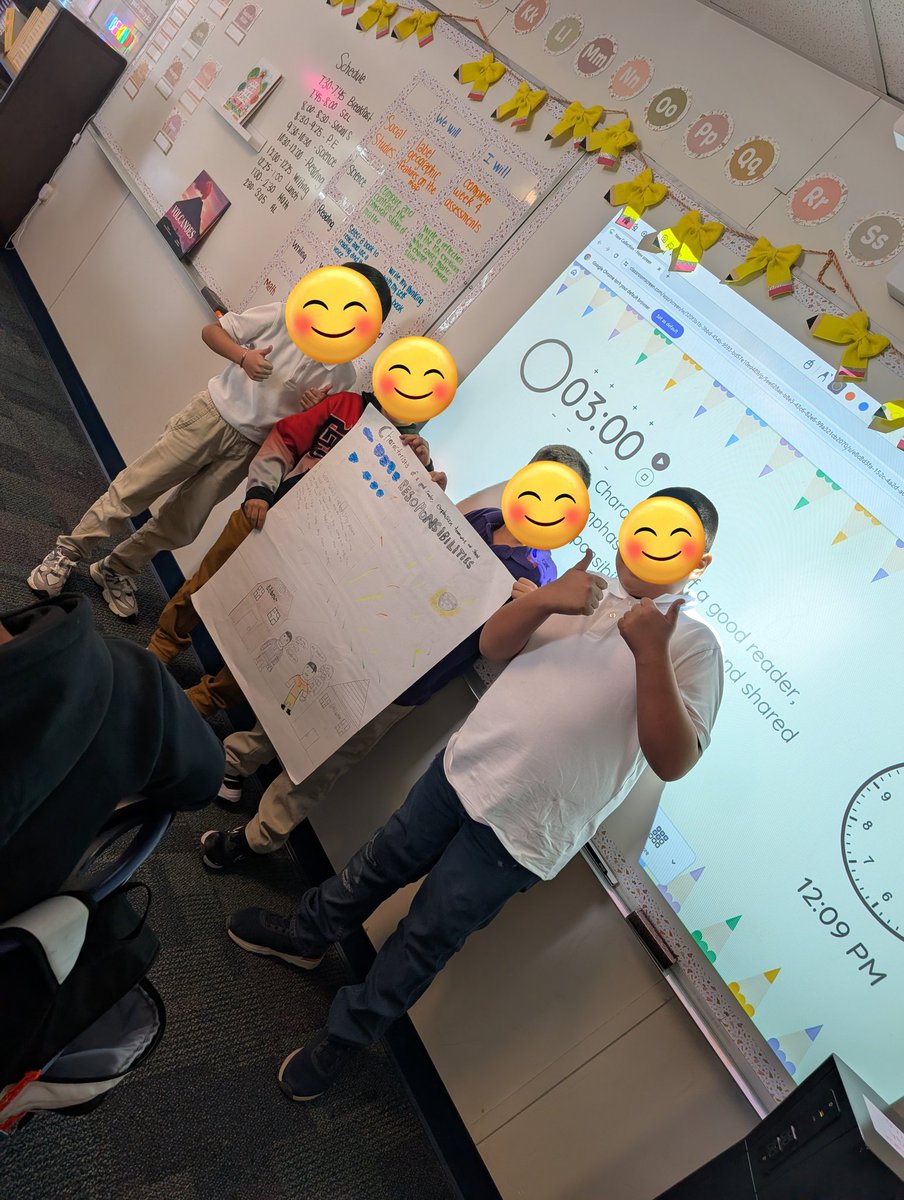 YSanchez_______'s tweet photo. In Reading, we worked together in a collaborative activity discussing the characteristics of a good reader. 📚 We emphasized the importance of teamwork and sharing responsibilities so that everyone’s ideas were heard and valued. #WEbeforeMEatMRE #TeamSISD  @MRidge_ES https://t.co/NCcv5cxgOY