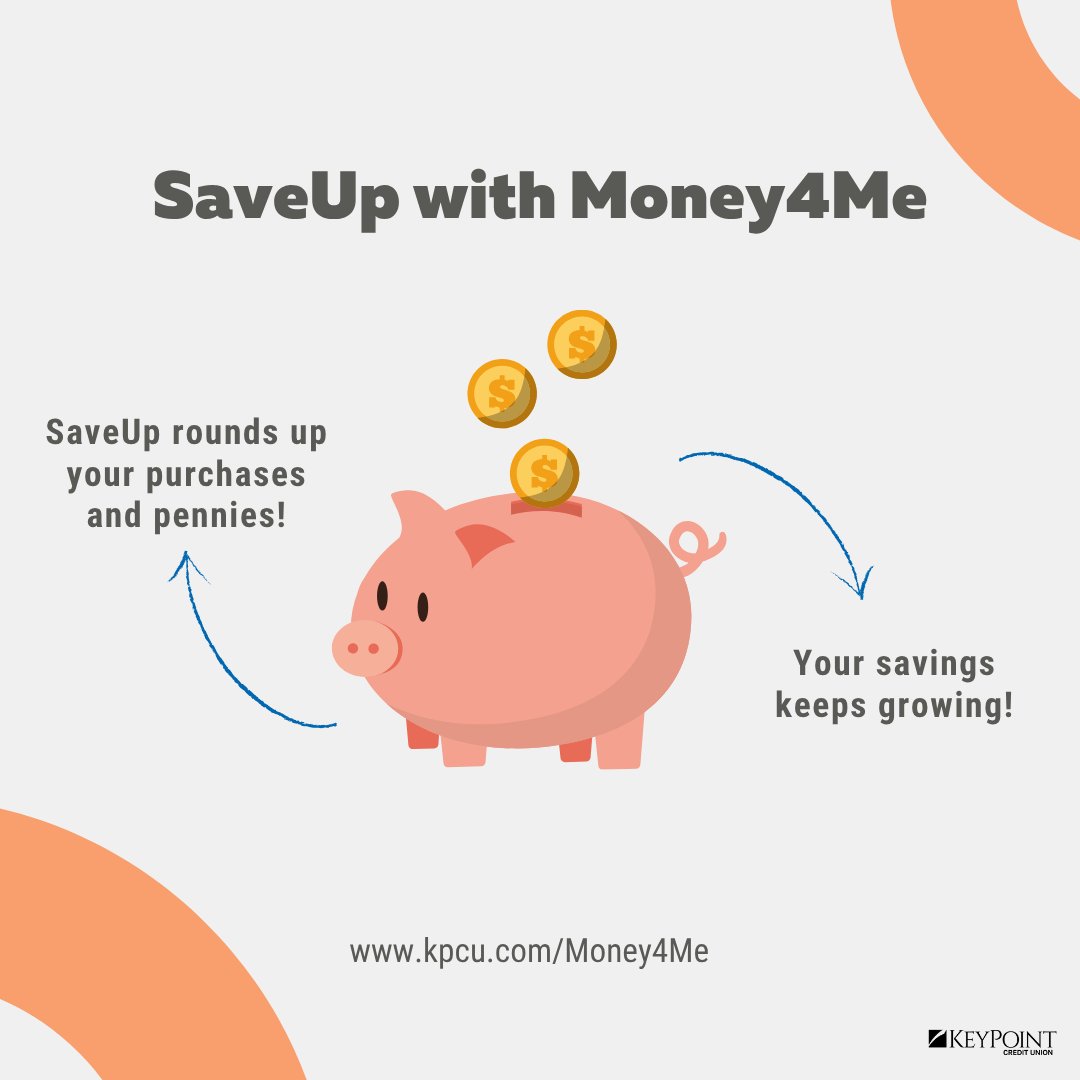 KeyPointCU's tweet image. Take a penny, leave a penny, in your bank account. Save the change every time you spend and let the savings grow with a Money4Me account. #TakeaPennyLeaveaPenny #KeyPointCreditUnion #kpcu