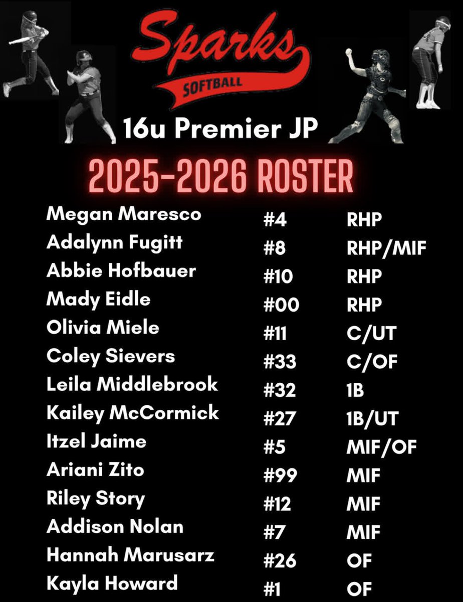 Hannah Marusarz (@hannahmarusarz) on Twitter photo Excited to kick off the 2025-2026 season with <a href="/Sparks16uJP/">Sparks16u JP</a>! Looking forward to a great year with this team!! <a href="/jparrott3/">Jason JP Parrott</a> <a href="/Jmay7777/">Jeff May</a> <a href="/SparksPremier/">Jill Harvey - Sparks Premier</a> <a href="/STL_Softball/">St. Laurence Softball</a> Excited to kick off the 2025-2026 season with <a href="/Sparks16uJP/">Sparks16u JP</a>! Looking forward to a great year with this team!! <a href="/jparrott3/">Jason JP Parrott</a> <a href="/Jmay7777/">Jeff May</a> <a href="/SparksPremier/">Jill Harvey - Sparks Premier</a> <a href="/STL_Softball/">St. Laurence Softball</a>