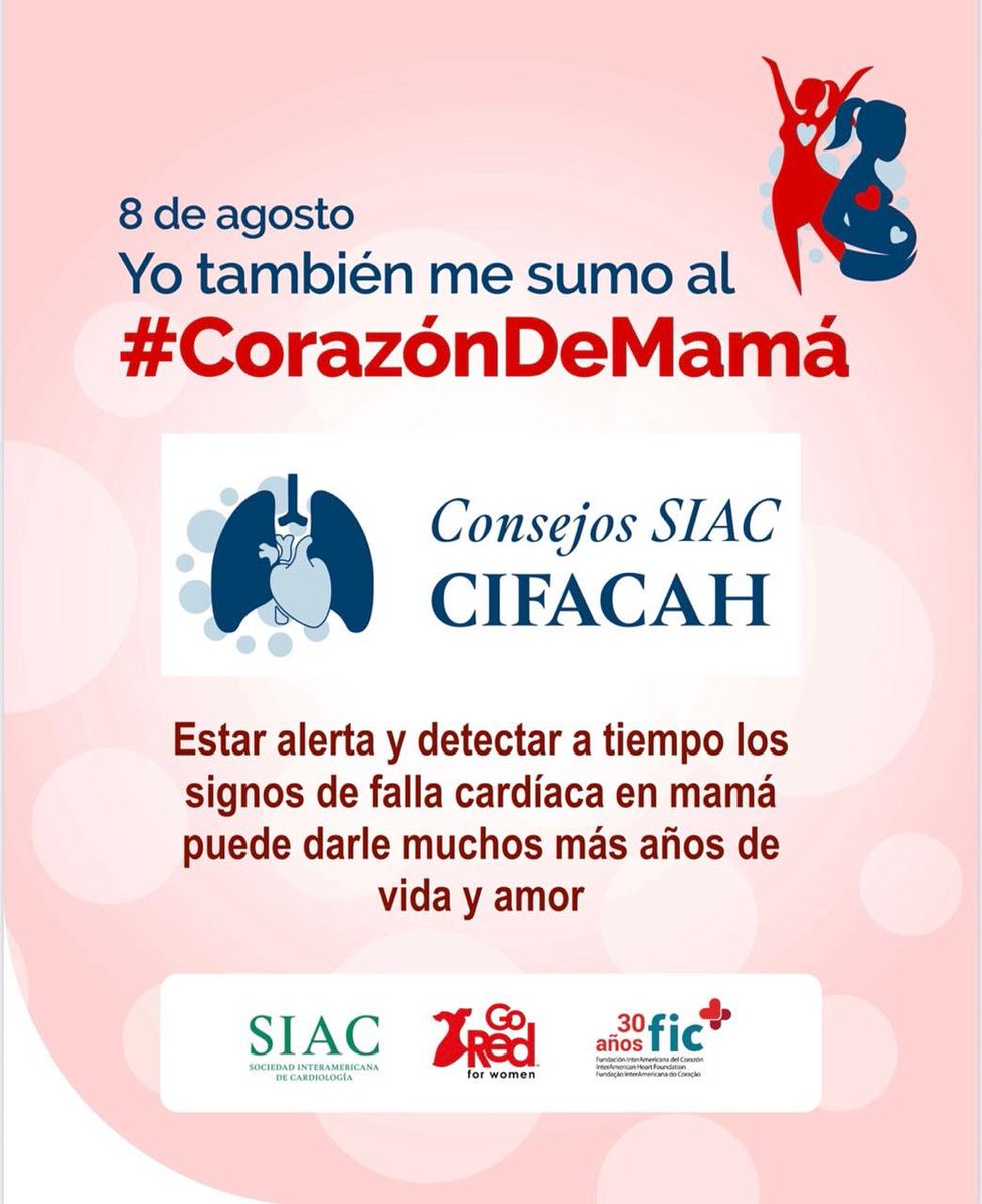 CIFACAH también se suma a #CorazondeMama 

<a href="/SIAC_cardio/">SIAC</a> <a href="/MujerSIAC/">@MujerSIAC</a> <a href="/GoRedForWomen/">GoRedforWomen</a> <a href="/IAHFnews/">IAHFnews</a>
