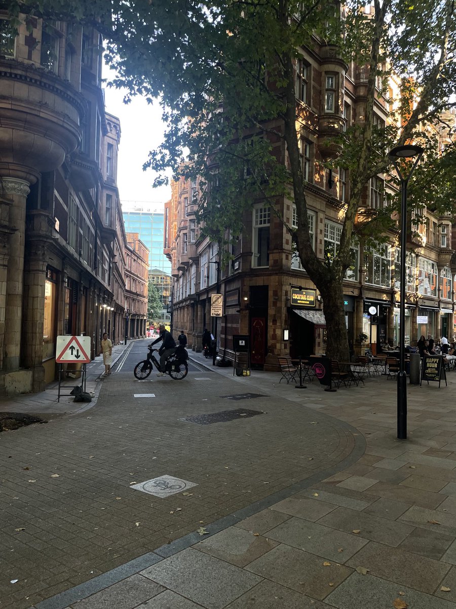 As temperatures rise, parts of London’s west end offer respite;
with shading trees &amp; buildings &amp;
a combination of temporary roadwork/closures, bike lanes &amp; thru-traffic exclusion…
making
Gower Street/Shaftesbury Ave—especially desirable!

#ThruTrafficFree west end?
Let’s go!
👍🏾