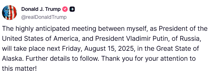 Trump on Truth Social (Repost) tweet media