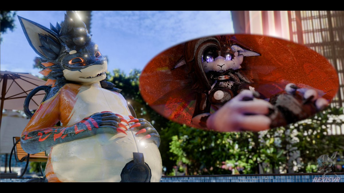 Be careful who you meet at the pool. They might have certain intentions~

Happy #voreday ya filthy animals~

Ft. <a href="/AmberDog37/">🖤🤍 Amber 🤍🖤</a> 

Ignore these:

(#nsfwtwt #Nsfw #18blender #blender #Furry #Furry18 #vorebelly #vore)