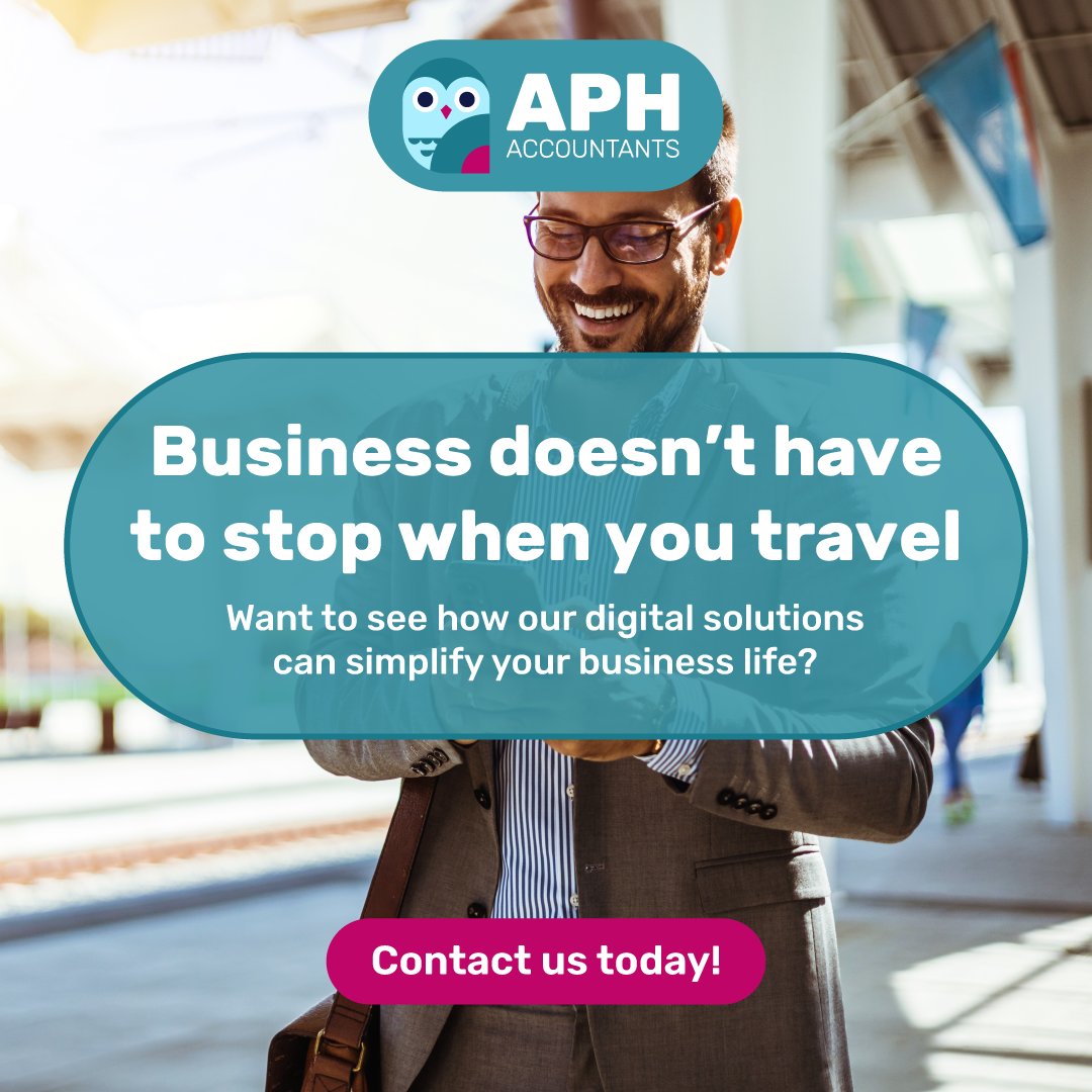 ✈️ Traveling for work? APH Accountants has you covered! Access your accounts, upload receipts, and get support anytime, anywhere. Stay in control while you travel! 🌍💼 

Learn more 👉 aphaccountants.co.uk #BusinessTravel #Accounting #CloudSolutions
