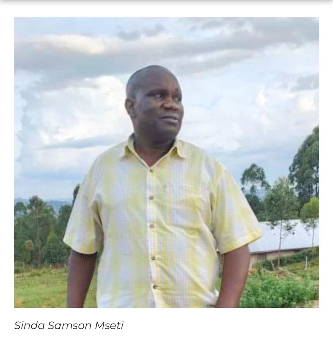 Maria Sarungi Tsehai (@mariastsehai) on Twitter photo Nawakumbusha kuwa mgombea udiwani na kada mtiifu wa Sirari - Sinda Samsoni Mseti bado hajapatikana <a href="/ccm_tanzania/">Chama Cha Mapinduzi</a> si mlisema mtampata?
Wananchi wa Sirari mmedanganywa tena na mjiandae kuendelea kutekwa maana ni kama kuna jini huko mla watu 😓
#enforceddissapearances #Tanzania Nawakumbusha kuwa mgombea udiwani na kada mtiifu wa Sirari - Sinda Samsoni Mseti bado hajapatikana <a href="/ccm_tanzania/">Chama Cha Mapinduzi</a> si mlisema mtampata?
Wananchi wa Sirari mmedanganywa tena na mjiandae kuendelea kutekwa maana ni kama kuna jini huko mla watu 😓
#enforceddissapearances #Tanzania