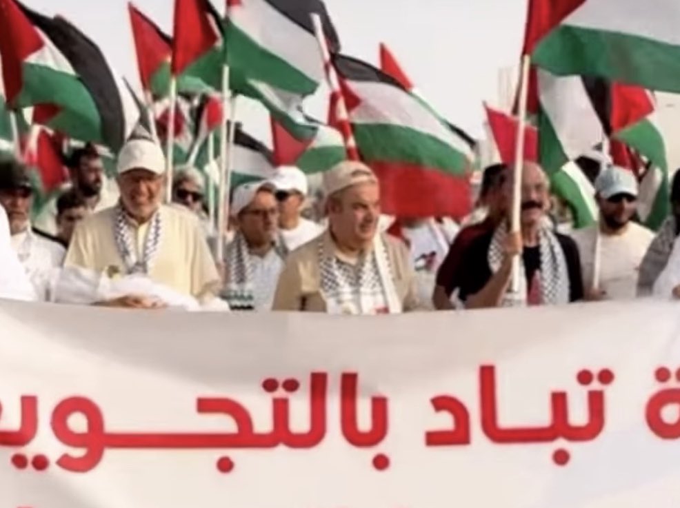 فك الحصار كلنا نطالب به .عن غزة  ولكن ما شأن مسيرة لنصرة فلسطين يرفع  فيها  شعار
 مكتوب كلنا   جنوب لبنان إلى متى هذا الجهل هل نسير ولا نعلم النوايا  ما نسير فيه هل  يدعمون السلاح في يد المليشيات في لبنان ماذا عساي ان أقول بلوه