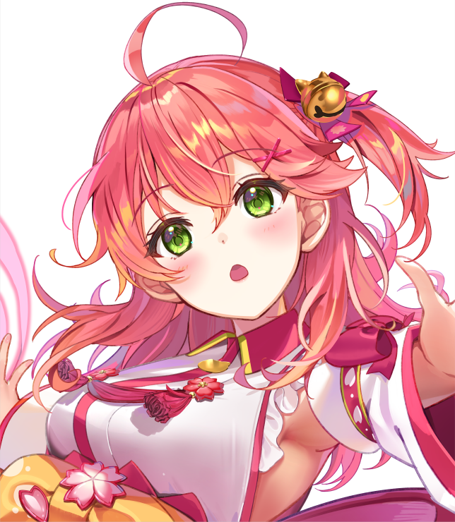 さくらみこ ,さくらみこ(通常) 「ラスト! あっちゅあっちゅ!な不憫みこちとわがってない時の顔も表情差分作っていま」|楽音（がくと)＠5月以降のお仕事募集中🌟のイラスト