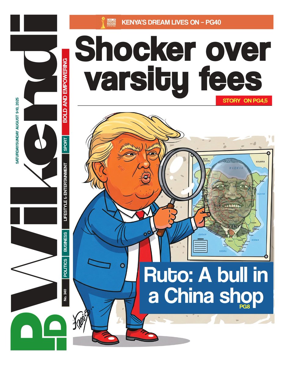 evansokaalo's tweet image. IT'S SATURDAY 09/08/25, FOLLOW @evansokaalo FOR DAILY NEWSPAPER 🗞️ HEADLINES IN KE.
Gema MKU Angola bni Mwihoko Chanuka Kisii Kudos Guinea Environment Uhuru Gachagua Nairobi Ruto Raila ODM UDA
Useless Njeri Kasongo #DevolutionAt13
#MasculinitySaturday Sabbath Delivering Army