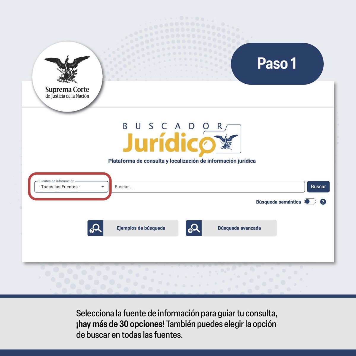 SCJN's tweet photo. 🔎 ¿Sabes dónde consultar información jurídica? Entra al Buscador Jurídico de #LaCorte 👉 https://t.co/tjyfUjrfLL y encuentra fácilmente lo que necesitas. Si no sabes cómo usarlo, aquí te explicamos. https://t.co/LpfbYjUEex