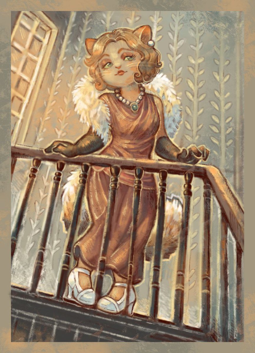 #lackadaisy #lackadaisyCats 
Decided to publish it now, before I forget.
Art with Mitiz, which I ordered a long time ago from this wonderful artist: tumblr.com/alekshyhart/79…