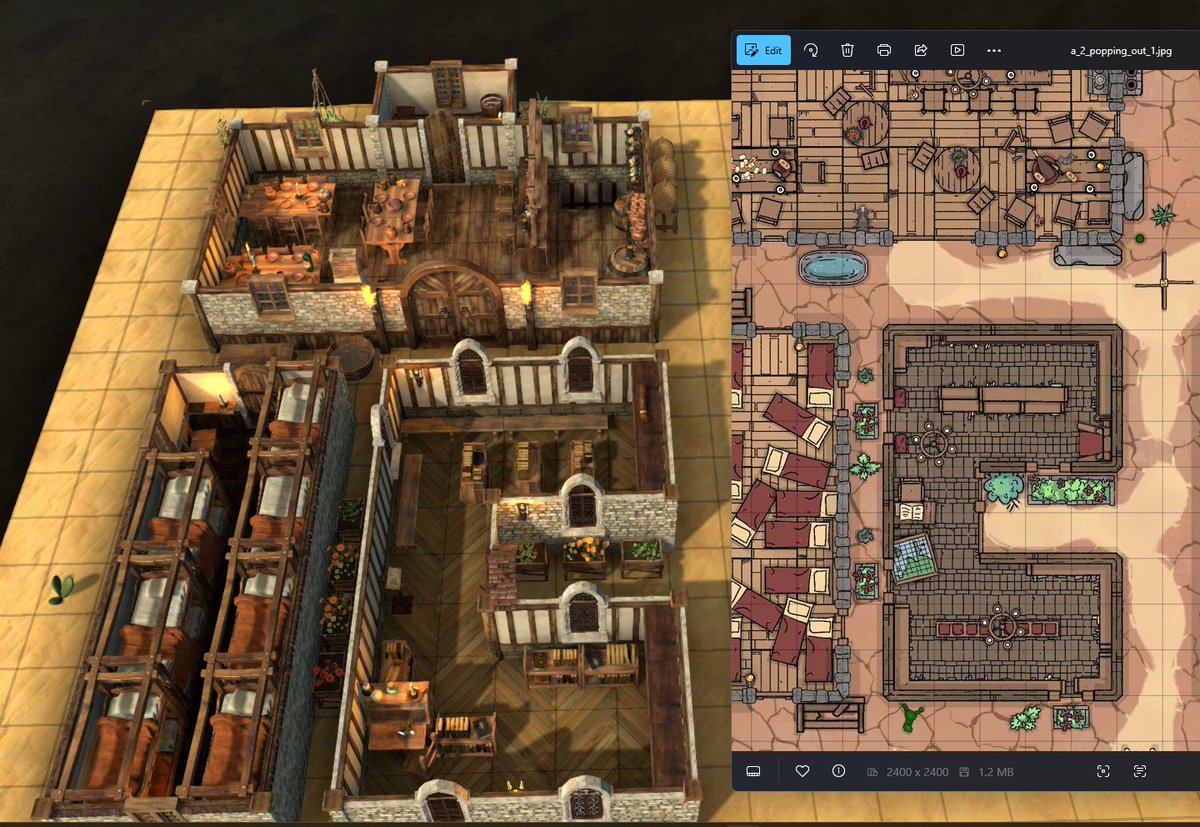 TheWildfire3's tweet image. Busy updating my old maps from Dungeon Draft to Dungeon Alchemist. It is always fun to make maps.
#rpgmaps #vttmaps #vtt #rpg Looking forward to seeing my players enjoy these maps.