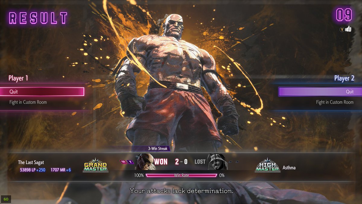Getting 1700 as Sagat is basically being 1900 Akuma.