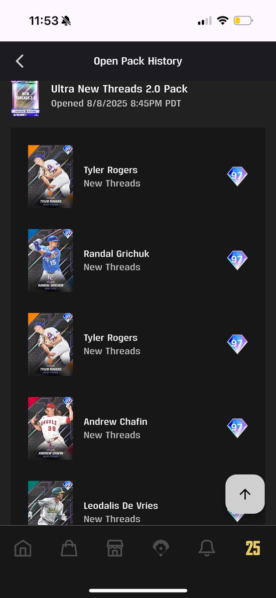 jman_Os's tweet photo. @MLBTheShow Fix this!!!De Vries disappeared from my team!! https://t.co/GqXwlwuBfF