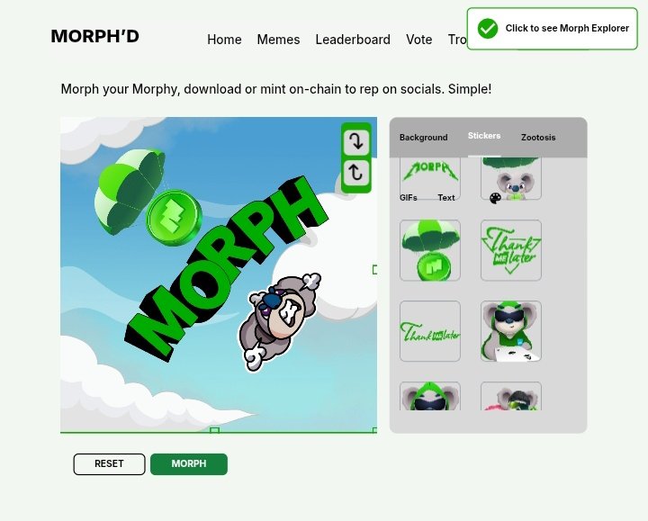 crypbil's tweet photo. I have completed the daily task from morph
How about you?? Oh you don't know?
Its okay, now your turn!
https://t.co/L74GvV7Uw6

Swap fastest on @BulbaSwap 
Daily check in point on @MorFi_finance 
And daily create meme on https://t.co/0iY1zcLKnf

Imagine everything being done in less than 5 minutes💚

#MorphingOnMorFi #MorphLayer #MorphsCorner #ThinkMorph