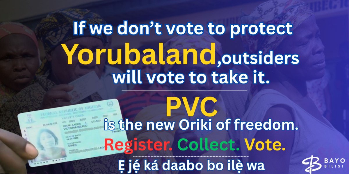 Yorùbá people are taking the wrong approach to protest against politicians and the leading class...

Political Apathy will end us faster...

Look at the election results in Yorùbá land... Only about 5 - 10% vote...

This is terrible 💔

It's dangerous!

It should be frowned at