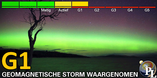 G1 - Kleine geomagnetische storm (Kp5)
Drempel bereikt: 04:55 UTC
Volg het live op spaceweather.live/l/kp