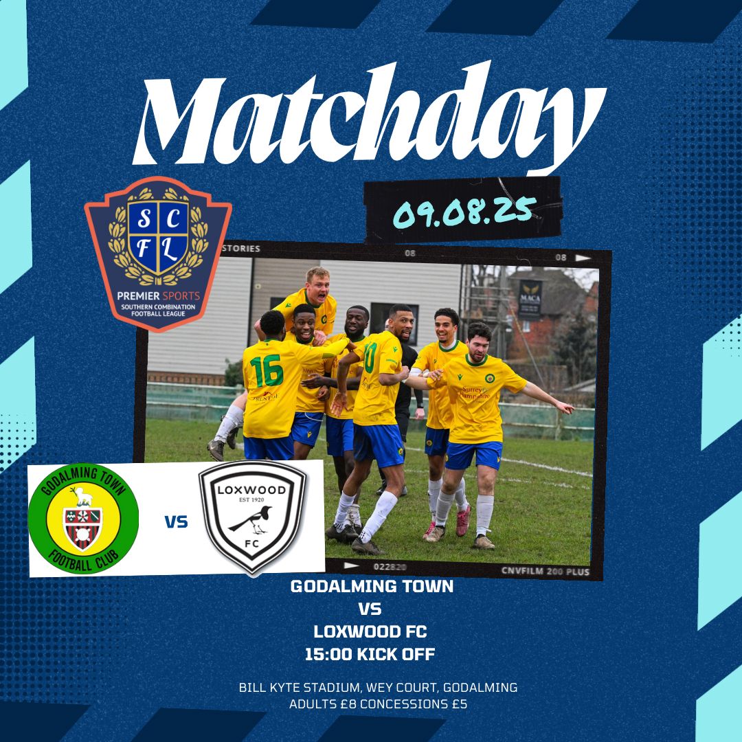 Godalming Town FC (@godalmingtown) on Twitter photo ⚽️ Gameday ⚽️
Its the opening game of the season as we welcome <a href="/loxwoodfc1920/">Loxwood FC Official</a> to The Bill Kyte Stadium. Kick off 3pm. Teabar and bar will be open. Come and cheer the boys on. COYGS. ⚽️ Gameday ⚽️
Its the opening game of the season as we welcome <a href="/loxwoodfc1920/">Loxwood FC Official</a> to The Bill Kyte Stadium. Kick off 3pm. Teabar and bar will be open. Come and cheer the boys on. COYGS.