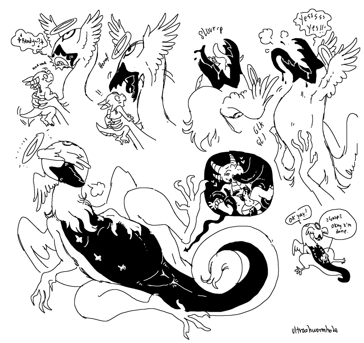 (tw soft vore) hi. happy 8/8 to those who celebrate featuring oveyll and finn
#nsfw