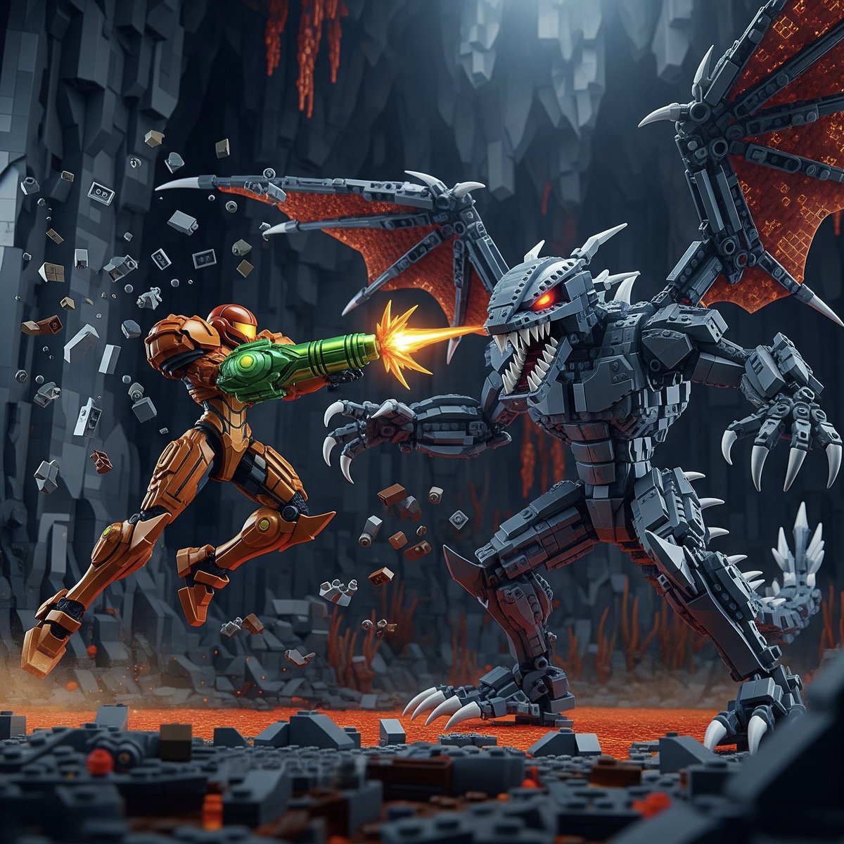 player_one_art's tweet image. 🆒 Lego Set 🧩 // Samus Aran vs Ridley 🕹️
#lego #legoset #samusaran #metroid #videogame #metroidprime #nintendo