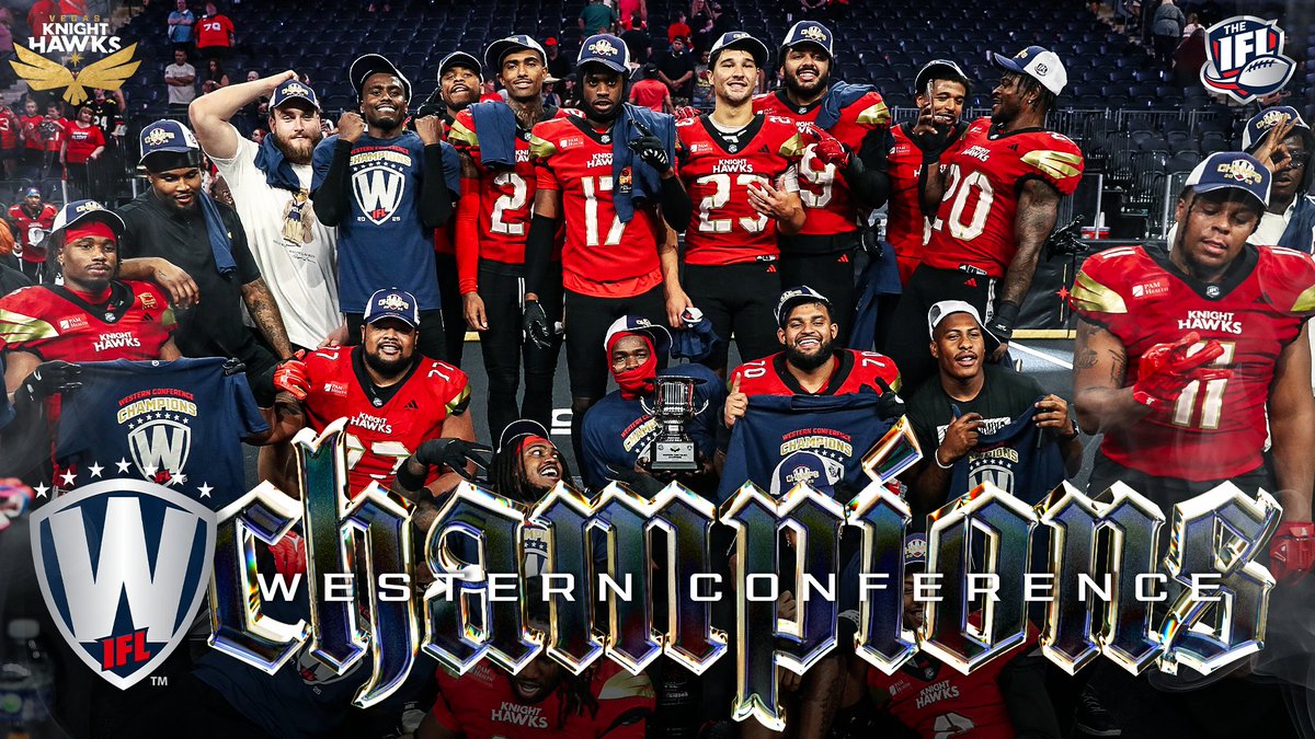 History made. ⚔️🏆

For the first time in franchise history, the <a href="/KnightHawksIFL/">Vegas Knight Hawks</a> reign as Western Conference Champions!

Next stop → the National Championship.
