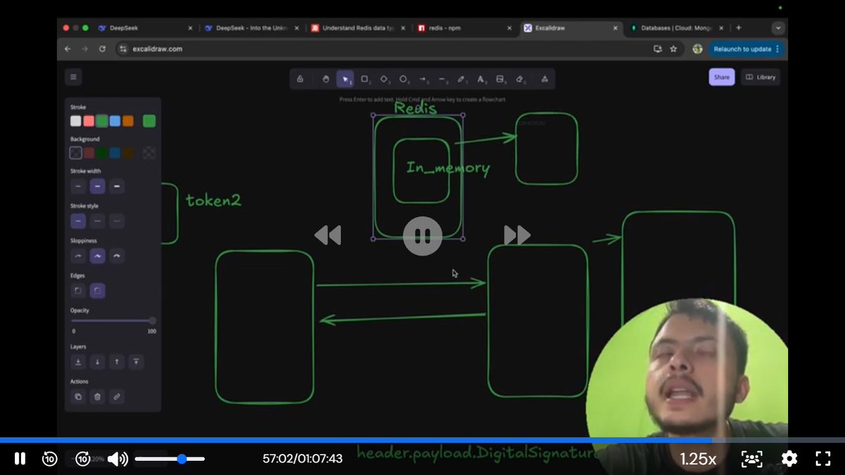 savita_gurjar30's tweet image. Topic: Backend
@rohit_negi9

Lecture 23: Logout Feature and Redis
 GitHub Repo: github.com/savigurjar/Bac… 
#NodeJSBackend #RedisIntegration #LogoutAPI #JWTAuthentication #TokenBlacklist #AuthSecurity #ExpressJS #MongoDB #Backend #APIAuthentication  #CoderArmy #RohitNegiBhaiya
