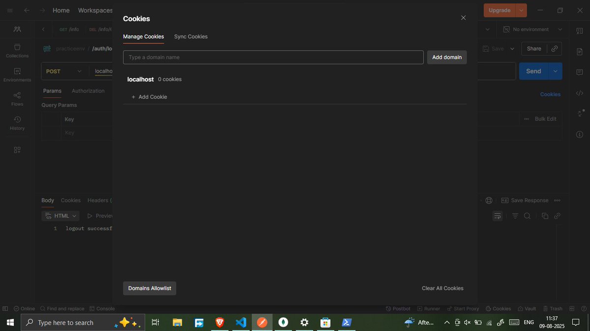 savita_gurjar30's tweet image. Topic: Backend
@rohit_negi9

Lecture 23: Logout Feature and Redis
 GitHub Repo: github.com/savigurjar/Bac… 
#NodeJSBackend #RedisIntegration #LogoutAPI #JWTAuthentication #TokenBlacklist #AuthSecurity #ExpressJS #MongoDB #Backend #APIAuthentication  #CoderArmy #RohitNegiBhaiya