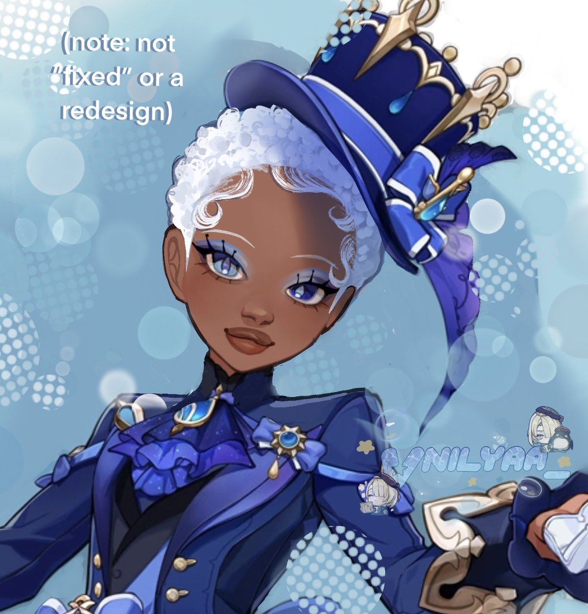 — afro-french furina (‘25 version) 🍰

#blackedit #genshin #furina