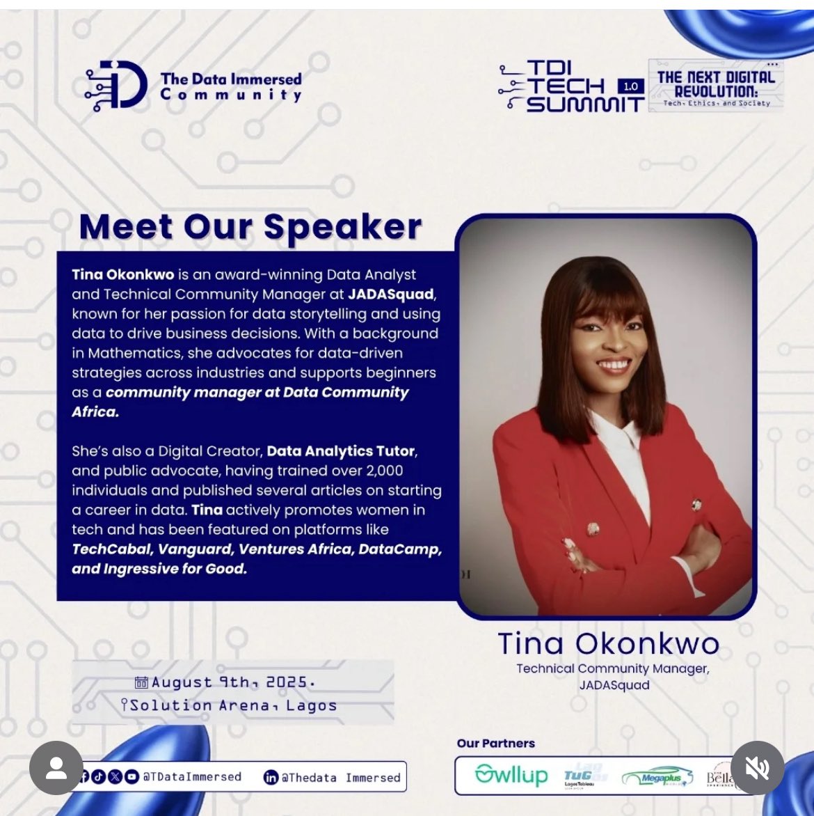 Rita_tyna's tweet image. It’s such an honor to be sharing the stage with these amazing speakers today for TDI Tech Summit. 

Be there: bit.ly/tditechsummit

@TDataImmersed  @DabereNnamani