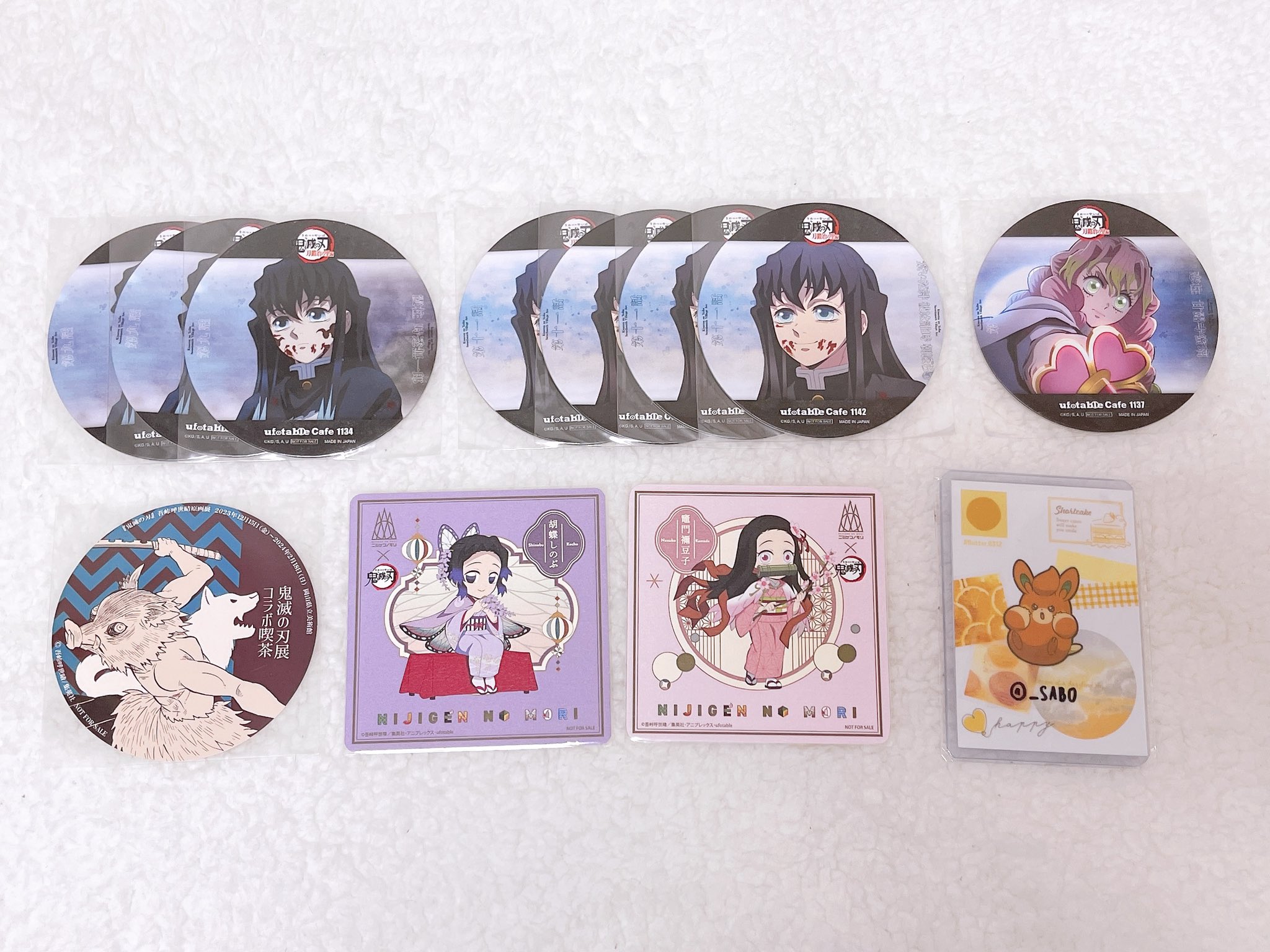 鬼滅の刃ufotablecafeホワイトデーイベント　缶バッジ　ポストカード 鬼滅の刃 ホワイトデーカフェ in ufotable Cafe 4月14日まで