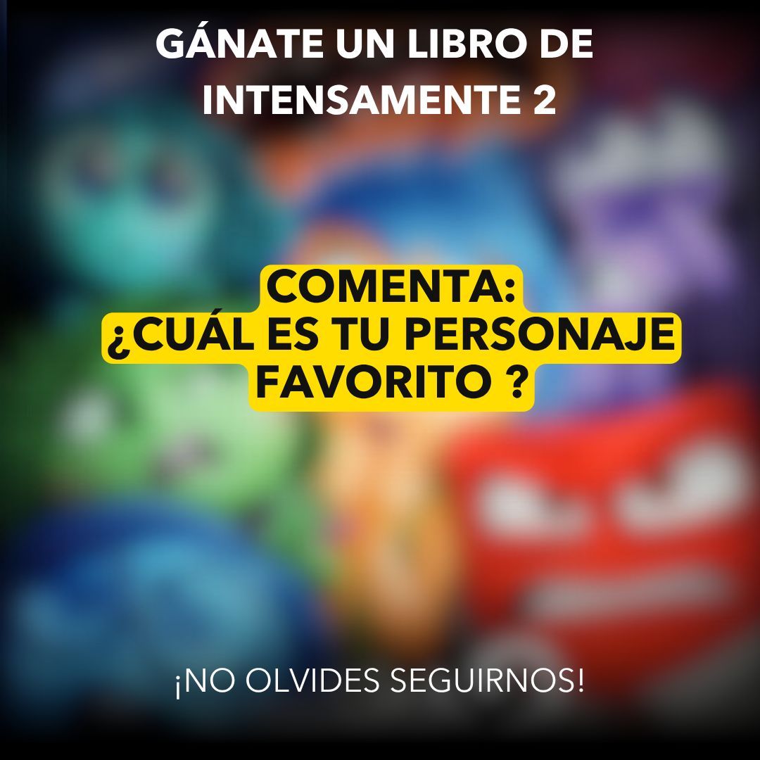 Spoiler Time (@itsspoilertime) on Twitter photo ¡Kit especial de #Intensamente2! 🎁💝
🧠 Tenemos LIBROS OFICIALES de la película de Pixar <a href="/PlanetaLibrosMx/">Planeta de Libros México</a>
✅ Para participar: Repost y coméntanos tu personaje favorito
⚠️ Se retira por CDMX 🇲🇽 ¡Kit especial de #Intensamente2! 🎁💝
🧠 Tenemos LIBROS OFICIALES de la película de Pixar <a href="/PlanetaLibrosMx/">Planeta de Libros México</a>
✅ Para participar: Repost y coméntanos tu personaje favorito
⚠️ Se retira por CDMX 🇲🇽