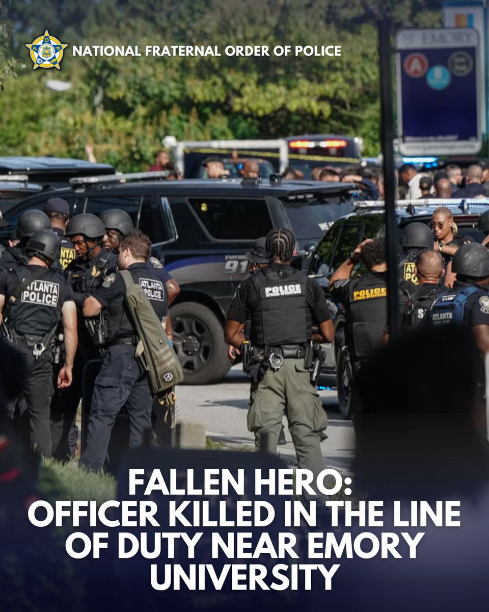 BREAKING: Interim DeKalb County Police Chief confirms one officer was killed while responding to a shooting near Emory University in Atlanta.

This officer made the ultimate sacrifice in the line of duty — giving his life with unwavering commitment to serve and protect the