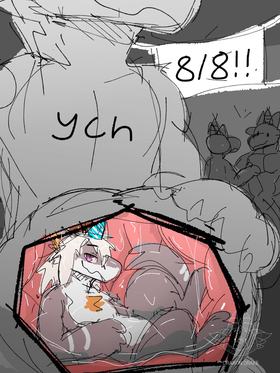 8/8 sketches done for <a href="/RukrDragonKoi/">Rukr魯克@Streaming games</a> and <a href="/furryilon/">伊岚ilon</a>.. hope everyone did some great nomming heheh